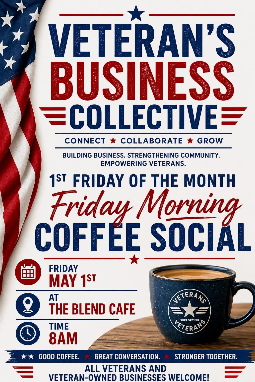 Friday Morning Coffee Social flyer